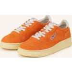 Reduzierte Orange Autry Low Sneaker aus Glattleder leicht für Damen Größe 38 