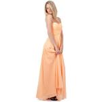 Reduzierte Orange Ärmellose AvaMia Maxi Lange Abendkleider aus Chiffon für Damen für Partys für den für den Sommer 