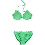 AvaMia Damen Bikini Set vorgeformtes Buegel-Bikinitop mit Bikinihose Low Rueschchen Farbe Gruen L