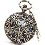 Schwarze Retro Quarz Vintage Uhren & Antike Uhren mit Insekten-Motiv aus Bronze mit Analog-Zifferblatt mit arabischen Ziffern für Herren 