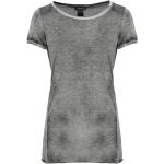 Reduzierte Graue Kurzärmelige AVANT TOI Rundhals-Ausschnitt T-Shirts für Damen Größe XS 