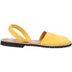 Reduzierte Gelbe Unifarbene Runde Avarcas aus Leder für Kinder Größe 40 für den für den Sommer 