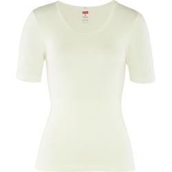 Weiße Halblangärmelige Avena Angora-Unterwäsche für Damen Größe XXL 