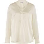 Reduzierte Weiße Avena Transparente Blusen & durchsichtige Blusen durchsichtig aus Seide für Damen Größe XXL für den für den Sommer 