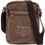 Avirex Kollektion 140506, große Schultertasche, Cross-Body Bag Large, Tasche für Herren, Farbe Khaki-Grün, Khaki Grün, cm.27,0x21,0x6,5