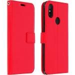 Rote Xiaomi Mi A2 Hüllen Art: Flip Cases aus Leder mit Ständer 