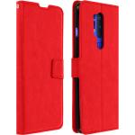 Rote OnePlus 8 Pro Hüllen Art: Flip Cases aus Leder mit Ständer 