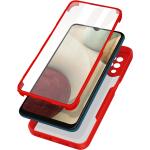 Rote Samsung Galaxy A12 Hüllen Art: Bumper Cases durchsichtig aus Kunststoff 