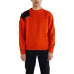 Rote Streetwear Rundhals-Ausschnitt Herrensweatshirts aus Wolle Größe M für den für den Herbst 