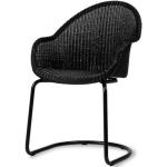 Schwarze Moderne Vincent Sheppard Freischwinger Stühle pulverbeschichtet aus Leder mit Armlehne Breite 50-100cm, Höhe 0-50cm, Tiefe 50-100cm 4-teilig 