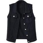 Schwarze Vintage Mini Kurzjacken & Cropped-Jackets aus Denim für Damen Größe M für den für den Sommer 
