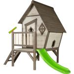 Graue Axi Spielhäuser & Kinderspielhäuser aus Holz mit Rutsche 