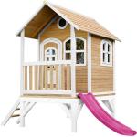 Braune Spielhäuser & Kinderspielhäuser aus Holz mit Rutsche 