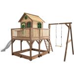 Braune Axi Liam Spielhäuser & Kinderspielhäuser aus Holz mit Schaukel 