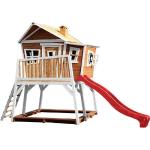 Sandfarbene Nachhaltige Holzspieltürme & Holzstelzenhäuser mit Sandkasten 