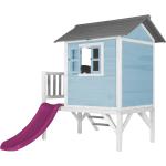 Blaue Axi Spielhäuser & Kinderspielhäuser aus Holz mit Rutsche 