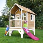 Reduzierte Braune Moderne Axi Tom Nachhaltige Spielhäuser & Kinderspielhäuser aus Holz mit Rutsche 