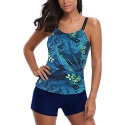 AYEEBOOY Frauen Plus Size Floral Halfter Tankini S