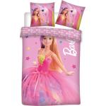Barbie Kinderbettwäsche mit Einhornmotiv mit Reißverschluss aus Baumwolle 135x200 2-teilig 