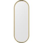 Goldene Skandinavische Ovale Ovale Spiegel aus Eisen 