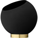 Schwarze Skandinavische 21 cm AYTM Globe Runde Pflanzkübel & Blumentöpfe 21 cm aus Metall 