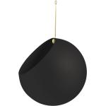 Schwarze 32 cm AYTM Globe Runde Kräutertöpfe 21 cm aus Eisen 