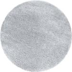 Silberne Runde Runde Hochflorteppiche 160 cm aus Polypropylen schmutzabweisend 
