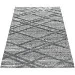 Reduzierte Graue Rechteckige Wendeteppiche aus Textil schmutzabweisend 140x200 
