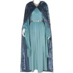 AYYOHON Arwen Kostüm Königin Prinzessin Arwen Kostüme Erwachsene Frauen Mittelgroße Renaissance Kleid Halloween Cosplay Verkleidung 2XL, Blau
