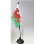 Tischflagge Tischfahne Wales gratis Aufkleber Flaggenfritze® 