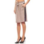 Reduzierte Taupefarbene Sportliche Mini Sommerröcke mit Pailletten aus Baumwolle enganliegend für Damen Größe XS für den für den Sommer 