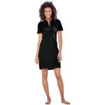 Schwarze Unifarbene Kurzärmelige Best Connections Mini Shirtkleider aus Baumwolle für Damen Größe L 