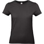 Schwarze B&C T-Shirts für Damen Größe XS 