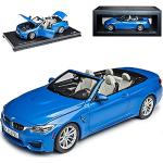 Blaue BMW Merchandise M4 Cabriolet Spielzeug Cabrios aus Metall 