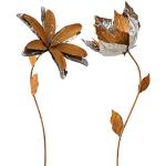 Moderne Boltze Gartenstecker Sets mit Blumenmotiv aus Eisen 