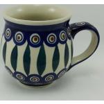 B-Ware Bunzlauer Keramik Tasse BÖHMISCH MAXI blau/weiß/grün; 0,45 Ltr. (K068-54)