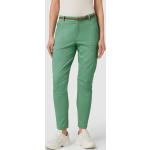 Mintgrüne Unifarbene B.YOUNG Stoffhosen aus Baumwollmischung für Damen Größe M 