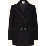 Reduzierte Schwarze BA&SH Boucle-Jacken mit Schulterpolstern aus Viskose für Damen Größe XS 