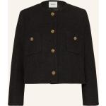 Schwarze BA&SH Boucle-Jacken mit Knopf aus Viskose für Damen Größe M 