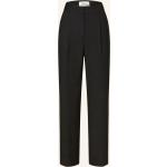 Schwarze BA&SH Bundfaltenhosen mit Reißverschluss aus Baumwolle für Damen Größe M 