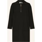 Reduzierte Schwarze Langärmelige BA&SH Stehkragen Jerseykleider mit Reißverschluss aus Jersey für Damen Größe XS 