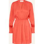 Reduzierte Orange Langärmelige BA&SH Taillierte Kleider mit Volants aus Viskose für Damen Größe S für den für den Winter 