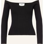 Schwarze Langärmelige BA&SH Herzförmige Off Shoulder Shirts & Schulterfreie Shirts für Damen Größe XS 