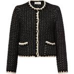 Reduzierte Schwarze BA&SH Rundhals-Ausschnitt Damencardigans aus Baumwollmischung Größe M 