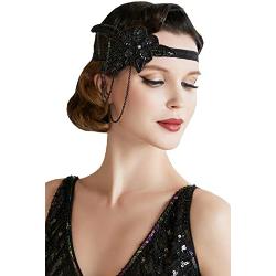 BABEYOND 1920er Jahre Flapper Stirnband Kristall Great Gatsby Kopfstück Vintage 20er Jahre Flapper Gatsby Accessoires