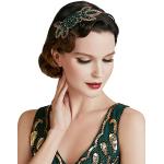 BABEYOND 1920er Stirnband Damen Haarreif Gatsby Kostüm Accessoires 20er Jahre Flapper Haarband Stil2 - Grün