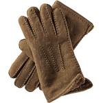 Dunkelbraune Unifarbene Gefütterte Handschuhe aus Lammleder für Herren Einheitsgröße 