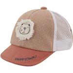 Orange Basecaps für Kinder & Baseball-Caps für Kinder mit Löwen-Motiv mit Klettverschluss aus Mesh für Babys für den für den Frühling 
