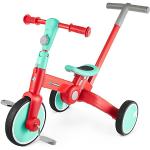 Baby-Dreirad, Laufrad mit verstellbarem Schiebebügel - 5 in 1 rot