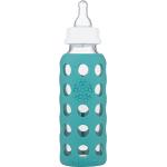Bunte Lifefactory Babyflaschen aus Glas 